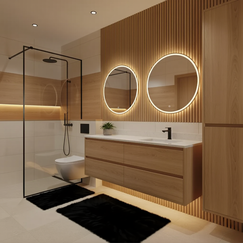 Derya Home Luna Rabbit Fur Look Ultra Soft 2-Piece Bathroom Set 80x50 cm Anthracite