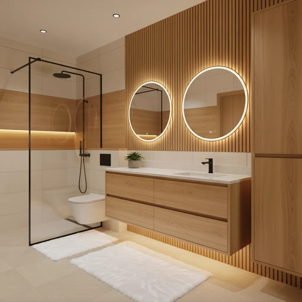 Derya Home Luna Rabbit Fur Look Ultra Soft 2-Piece Bathroom Set - White 80 x 50 cm